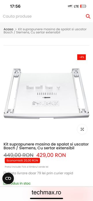 Masina de spalat si de uscat rufe