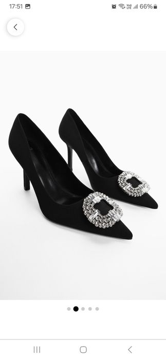 Pantofi toc Mango 36 negrii