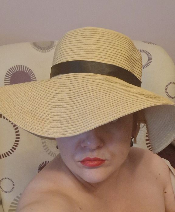 Pălărie de vară șic de paie / plajă / oraș