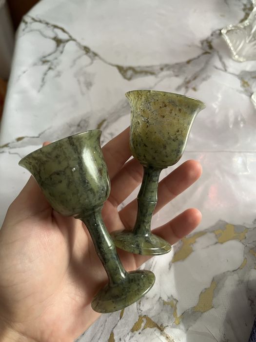 Винтаж/ чаши нефритовые