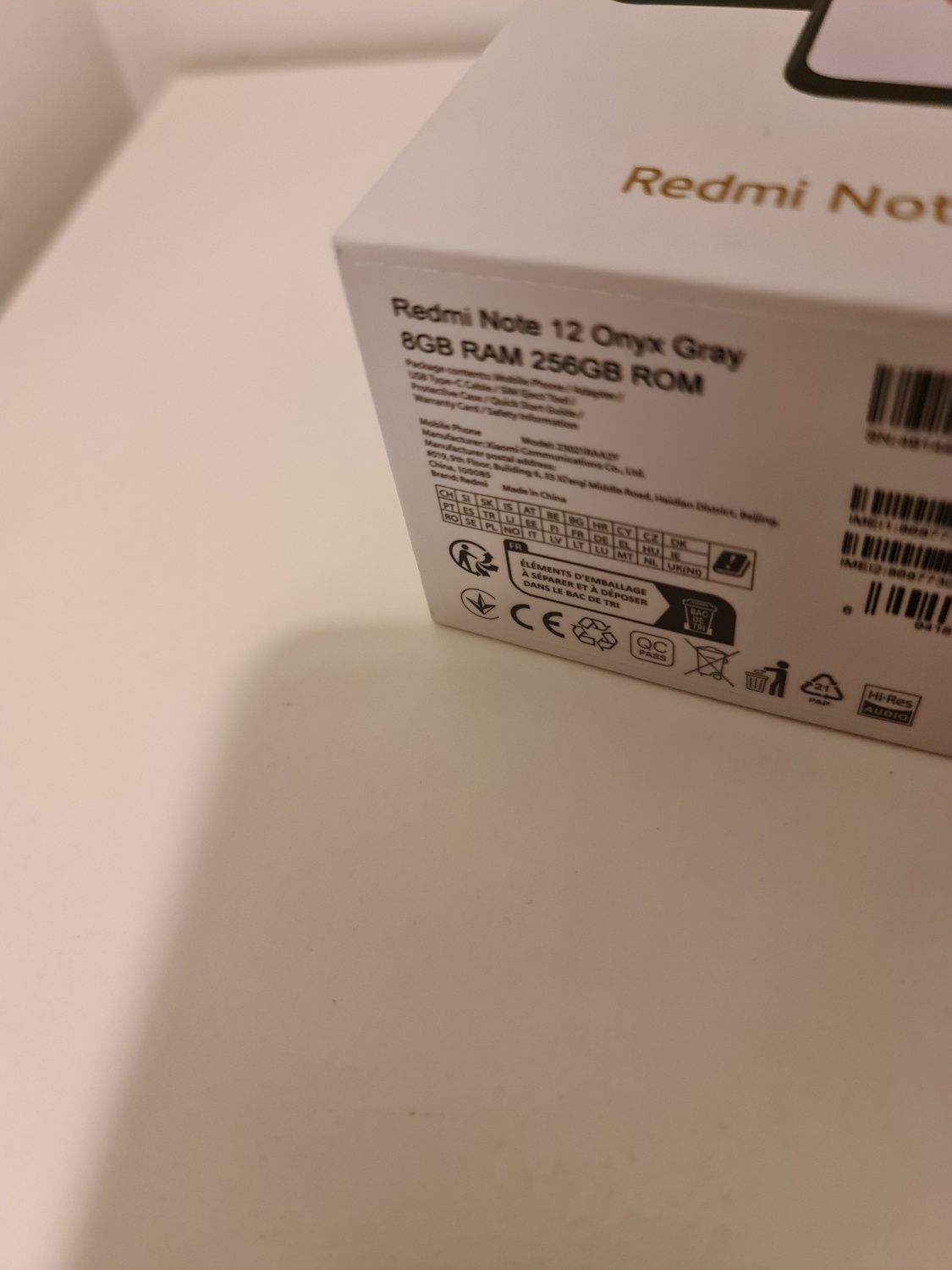 Xiaomi Redmi Note 12, 8GB RAM, 256GB, 4G, Onyx Gray