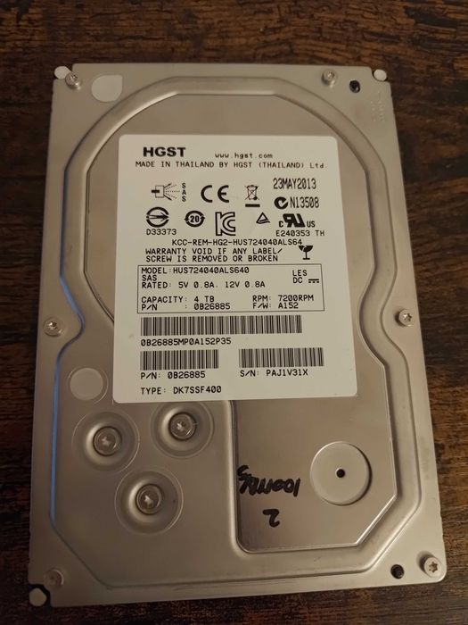 Hard Disk Hdd HGST 4TB SAS, 6Gbps