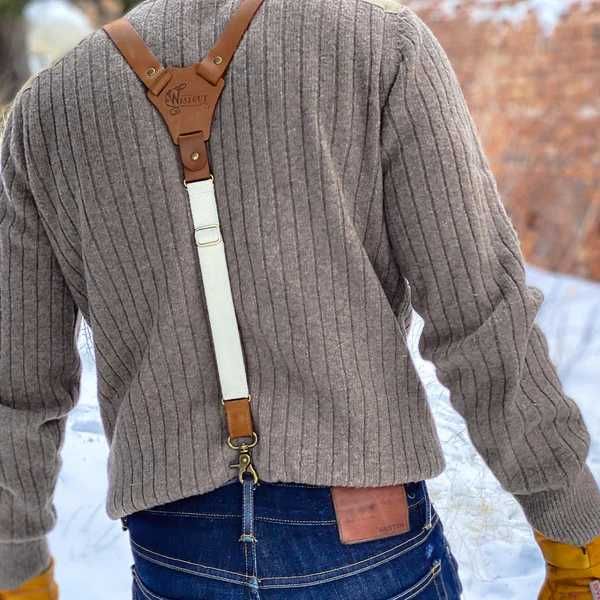 Wiseguy Suspenders/нови/естествена кожа/тиранти