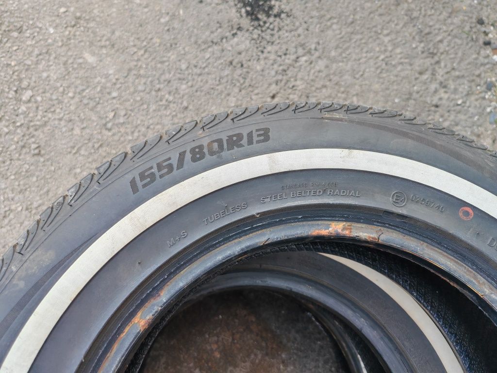 4бр. Нови 155/80 R13 Гуми с Бял Кант - Vitour Galaxy F1
