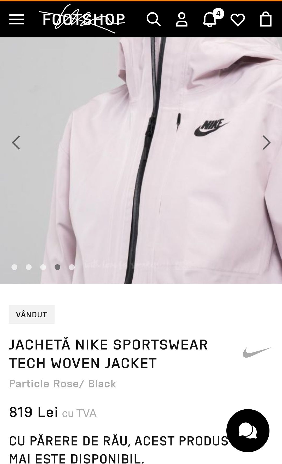 Geaca damă impermeabila Nike Tech mărimea L