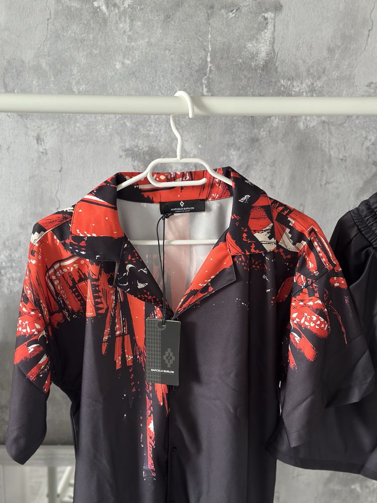 Compleu Marcelo Burlon vara camasa pantaloni scurti