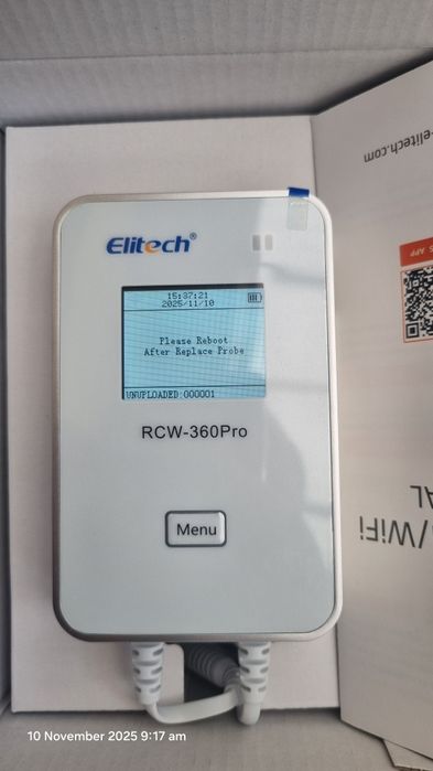 Data Logger Elitech RCW-360Pro WiFi – fără senzori, monitorizare tempe