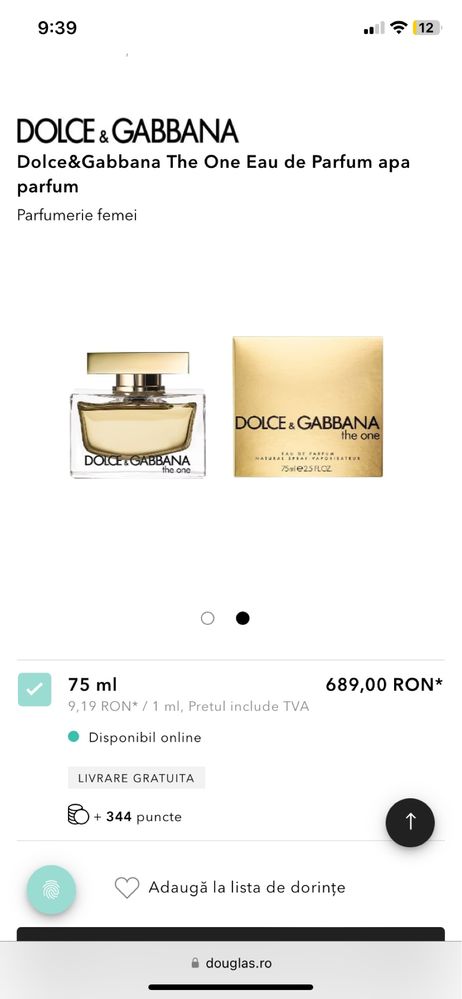 Parfum Dolce Gabbana( pt femei )