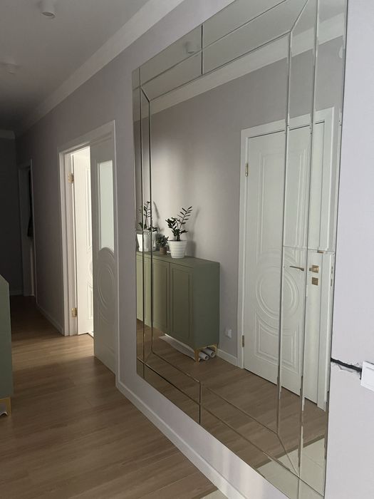 Зеркальное панно, фацетные зеркала, ромбики, мозайка зеркала с фацетом