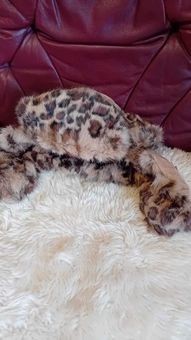 Ушанка естествена кожа  и косъм/58 см./