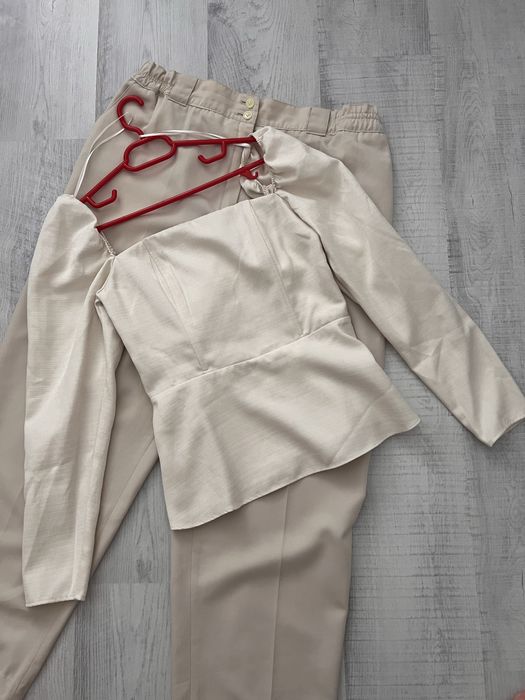 Bluza H&M tip corset , S/36 , crem