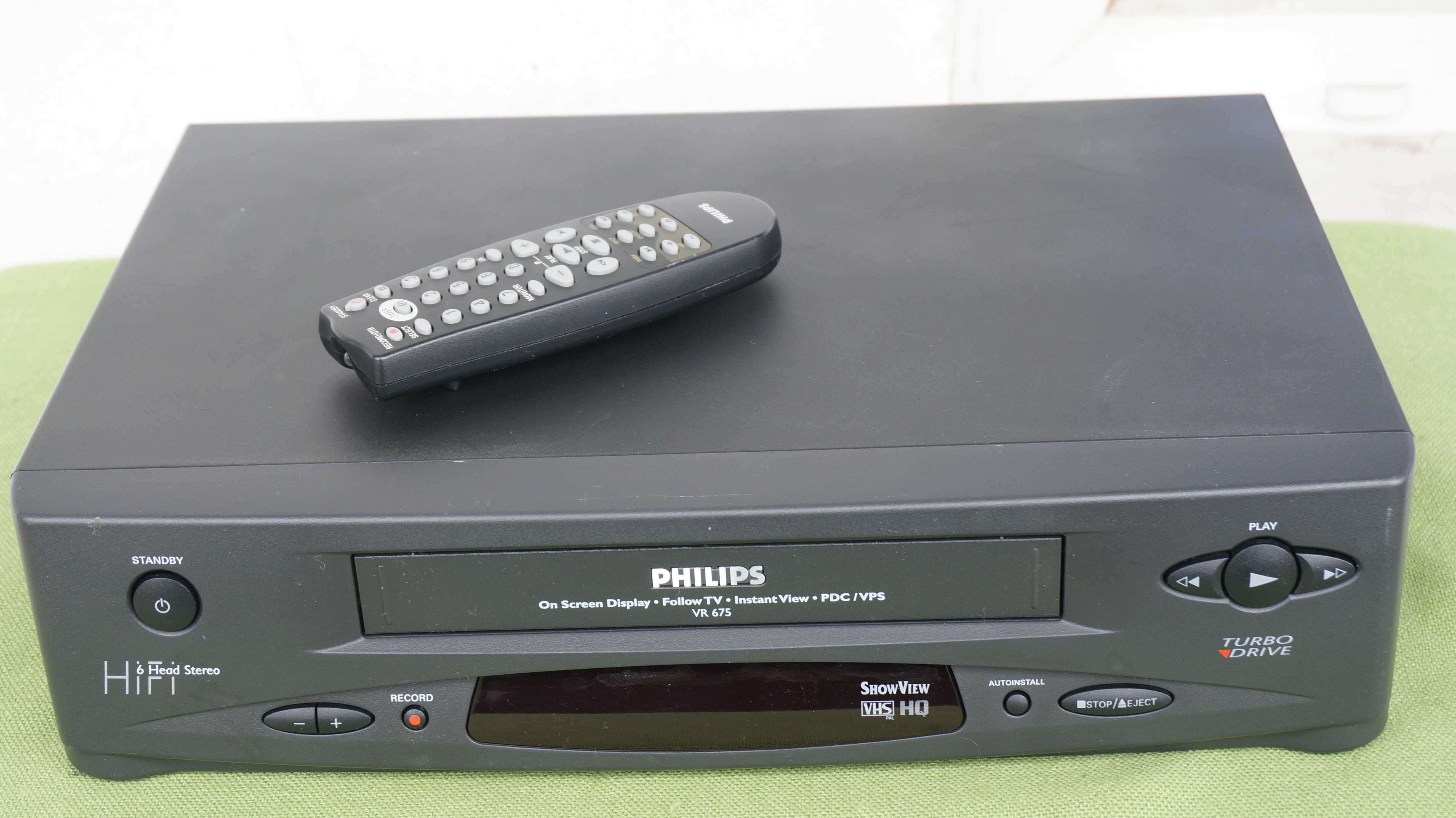 Video recorder VHS Philips model VR675 Stereo Hi-Fi