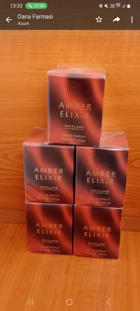 Transport gratuit &Amber Elixir Oriflame