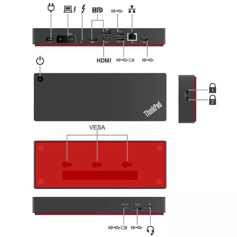 Док-станция Lenovo ThinkPad Universal Thunderbolt 4 40B00135