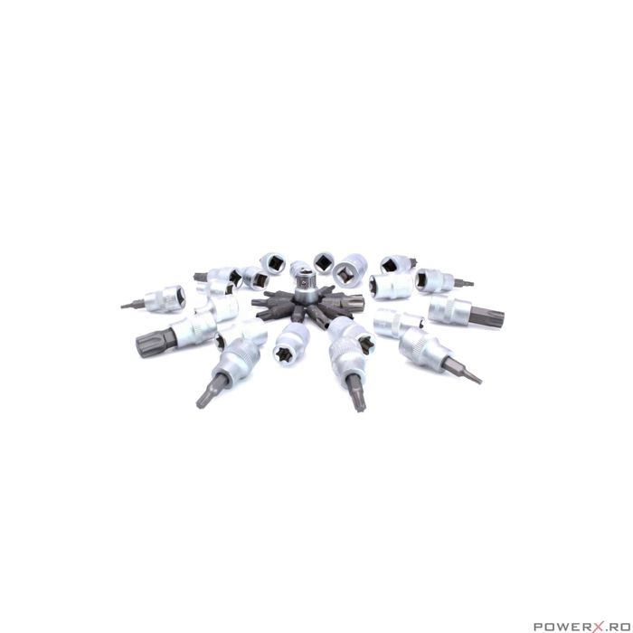 Trusa 34 chei, torx, biti, e-torx, 3/4", Asta