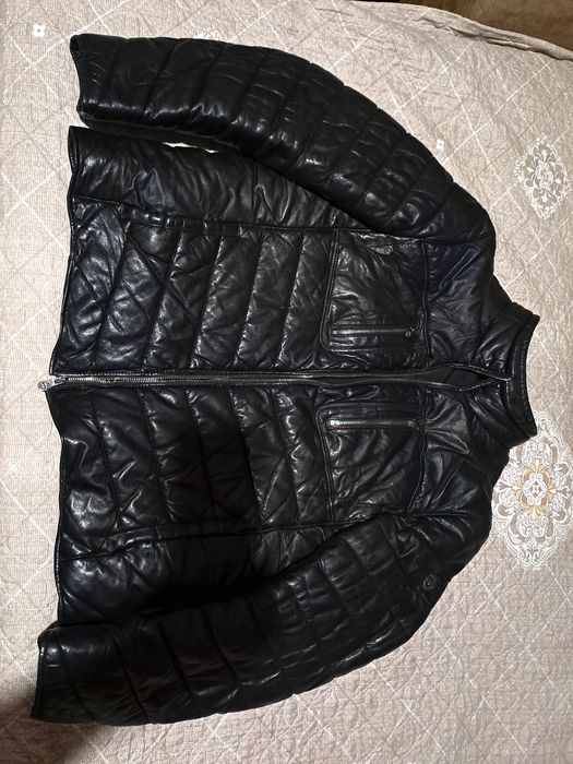 Кожанная стильная куртка