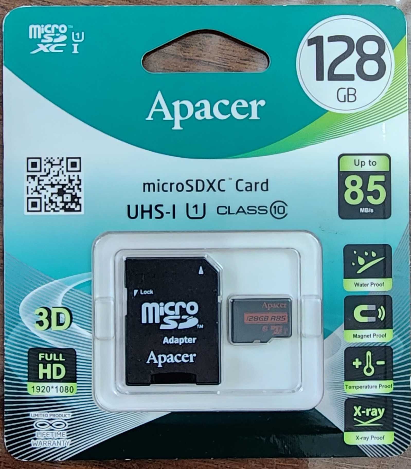 Карта памяти Apacer microSDXC 128GB UHS-I U1 Class 10