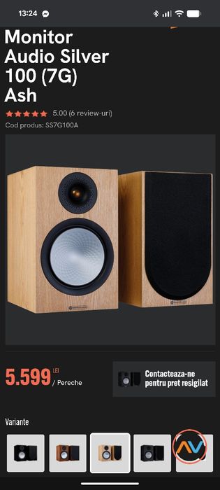 Vand Boxe Monitor Audio Silver 100 7G