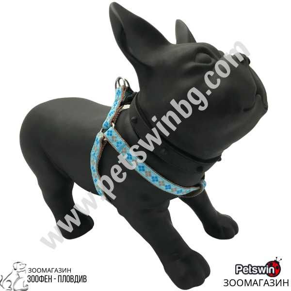 Нагръдник за Куче - XS, S, M, L- 4 размера- Dog Harness A Romb L. Blue