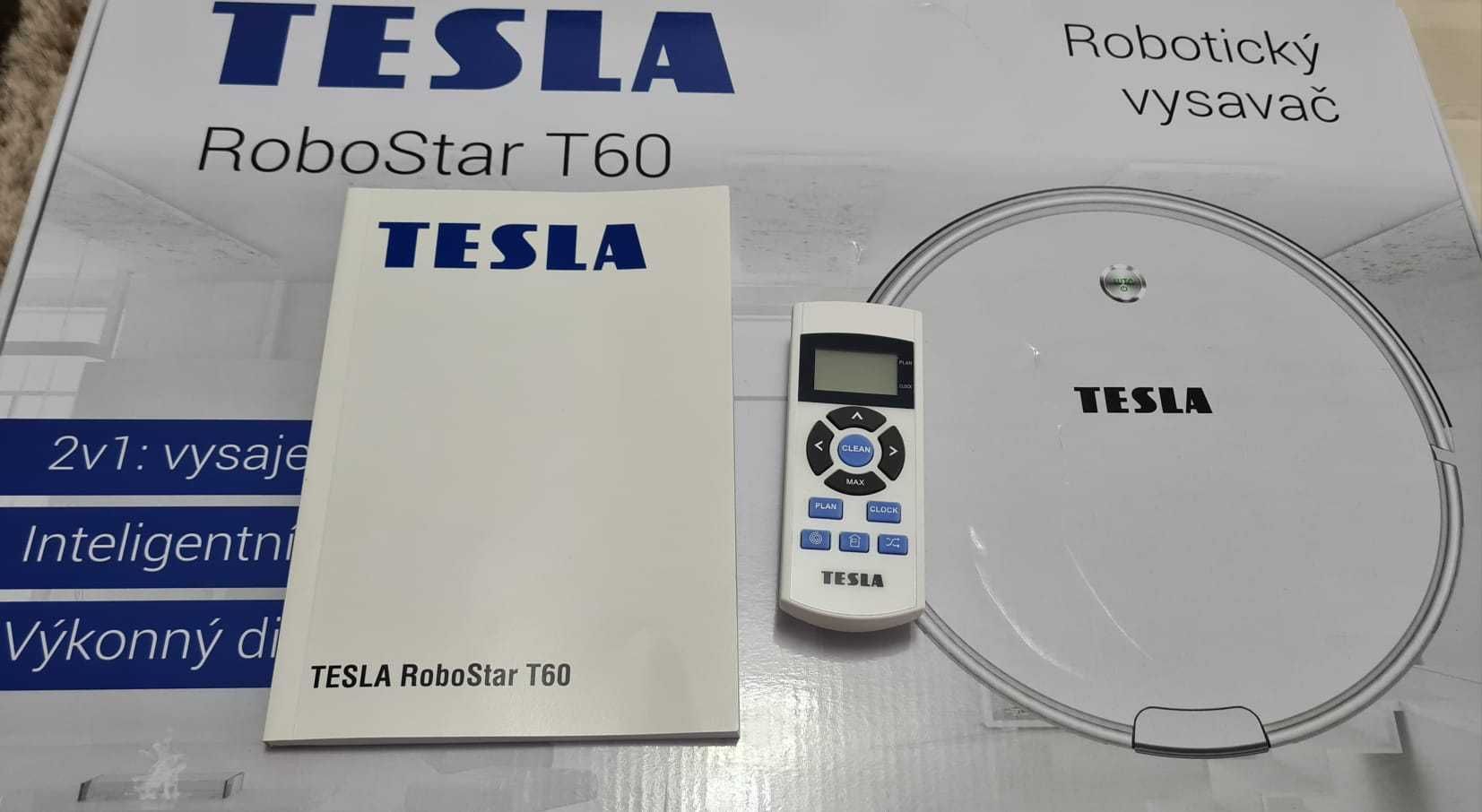 Aspirator robot TESLA RoboStar T60, umed-uscat, filtru HEPA, alb.