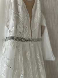 Белое платье бальное - свадебное