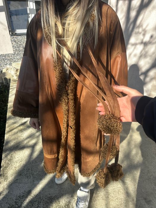 Pelerină piele întoarsă și netedă mărimea Xl