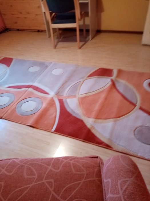 Set covoare - două mari ș unul mai mic. Culori vii, figuri geometrice