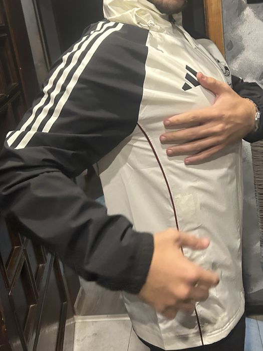 Яке Manchester United Tiro 24 Rain Jacket White Манчестър Юнайтед