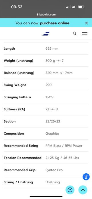 Rachetă Tenis Babolat