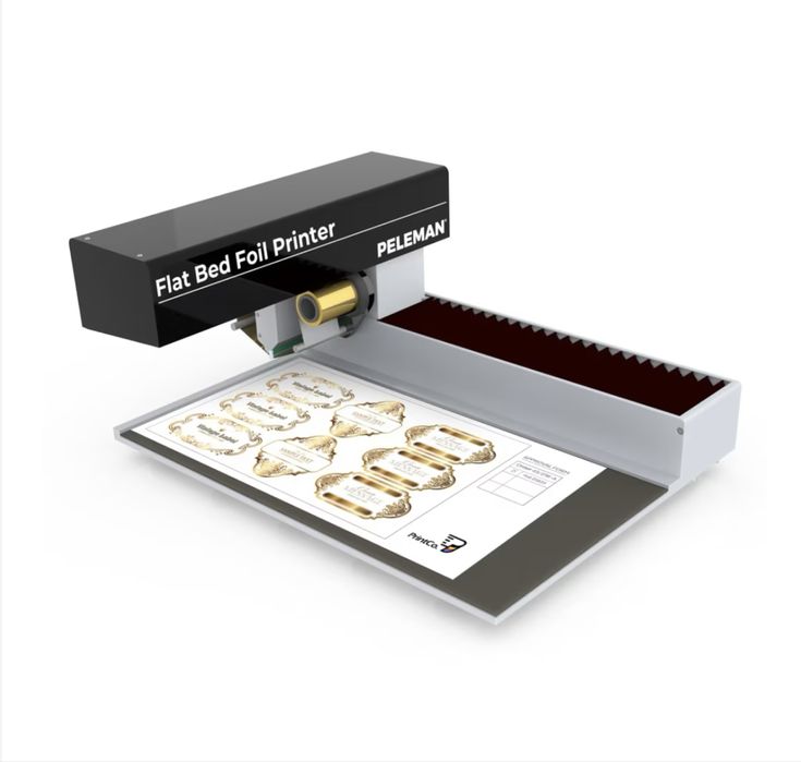 Imprimantă cu folie Peleman – personalizare elegantă pe pat plat