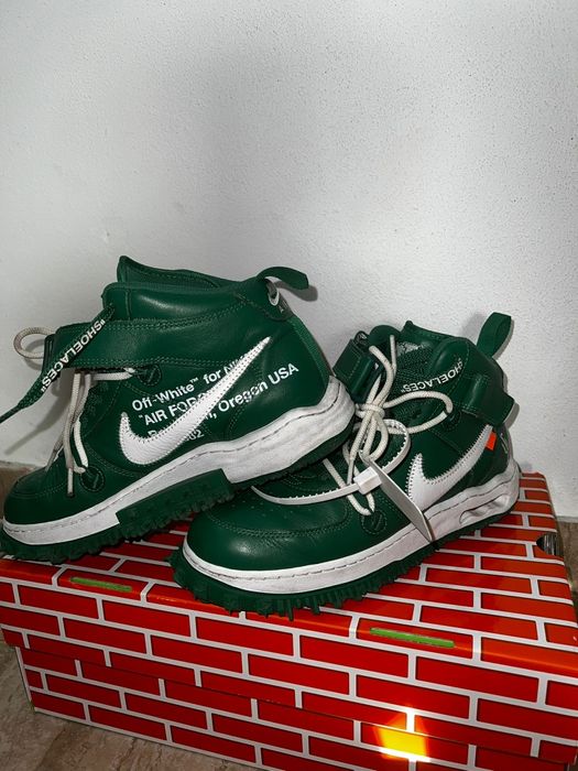 Air force 1 mid off-white pine green marimea 41