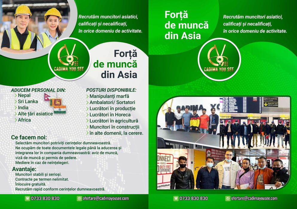 Personal asiatic – calificați & necalificați | Costuri aproape 0!