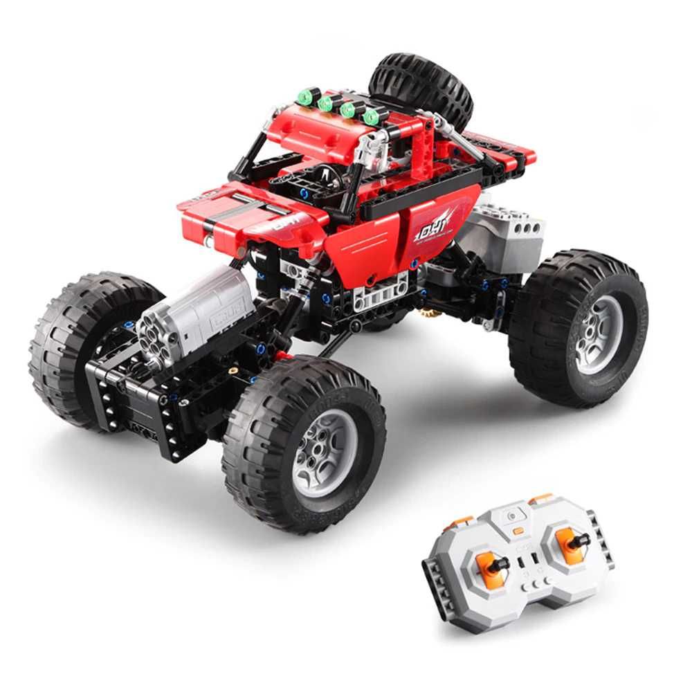 Masinuta RC Cada DeTech, set constructie Off-Road din 489 piese, rosie