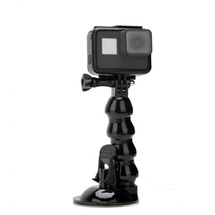 Ventuza brat flexibil prindere camera GoPro DJI Osmo Insta360 telefon