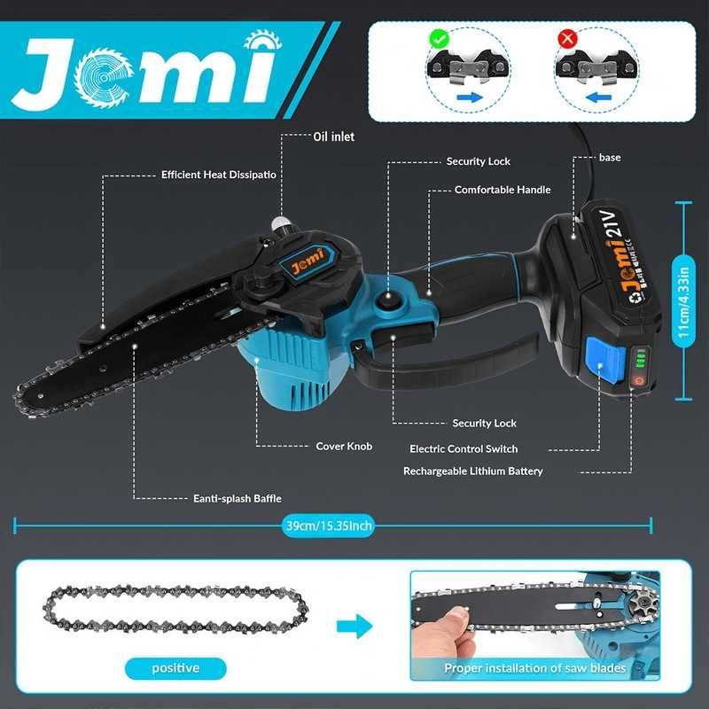 Shnursiz mini zanjirli arra, Мини-электропила без шнура