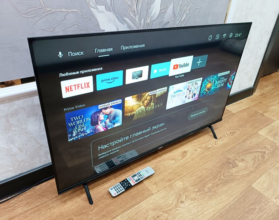 Телевизор Smart TV 109 см Wi-fi YouTube.