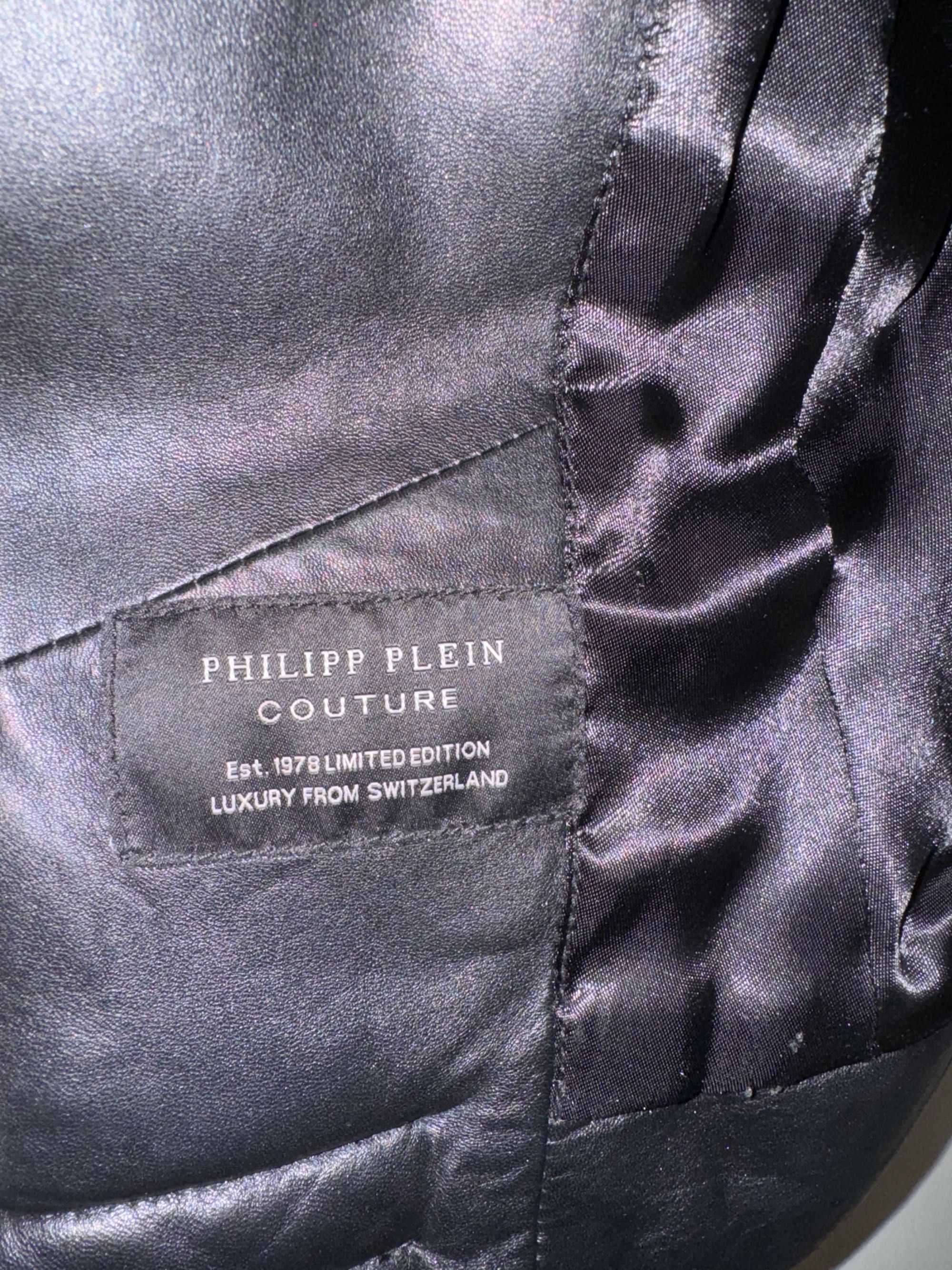 Кожен елек Philipp Plein