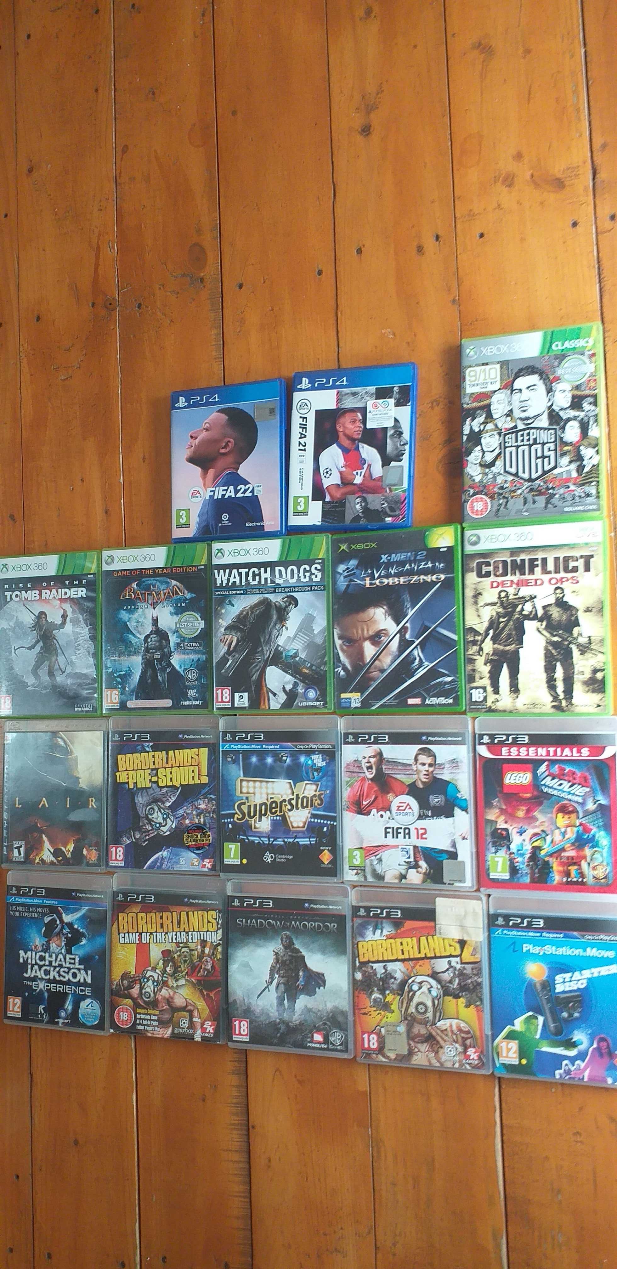 30 Jocuri PS 3,4/Playstation 3,4; X-Box 360, FIFA 21,22 etc