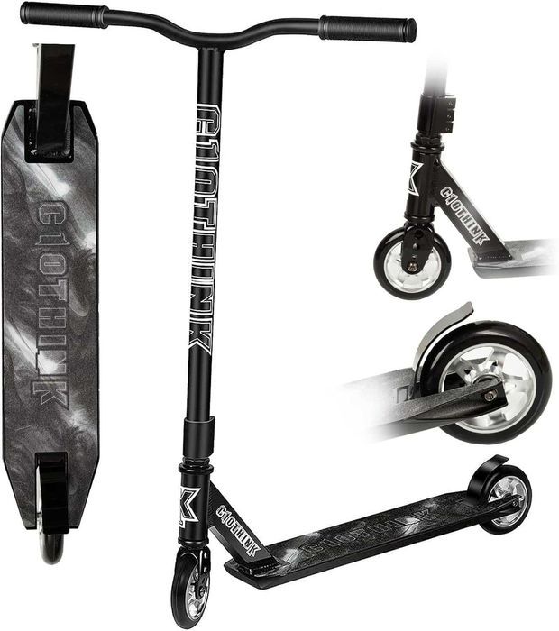 Trotineta trick Clothink, ABEC 9, 110 mm, pana la 100 kg, neagra