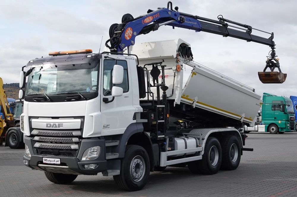 DAF CF 460 / 6x4 / CAMION BASCULANTE / HYDROBOARD / + HDS PM 18.5TP înălțime: 11 M / RADIO CONTROL / ROTATOR / ŁYCHA / EURO 6 / 2018