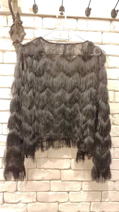 Тънка жилетка с ресни H&M, размер М, използвана