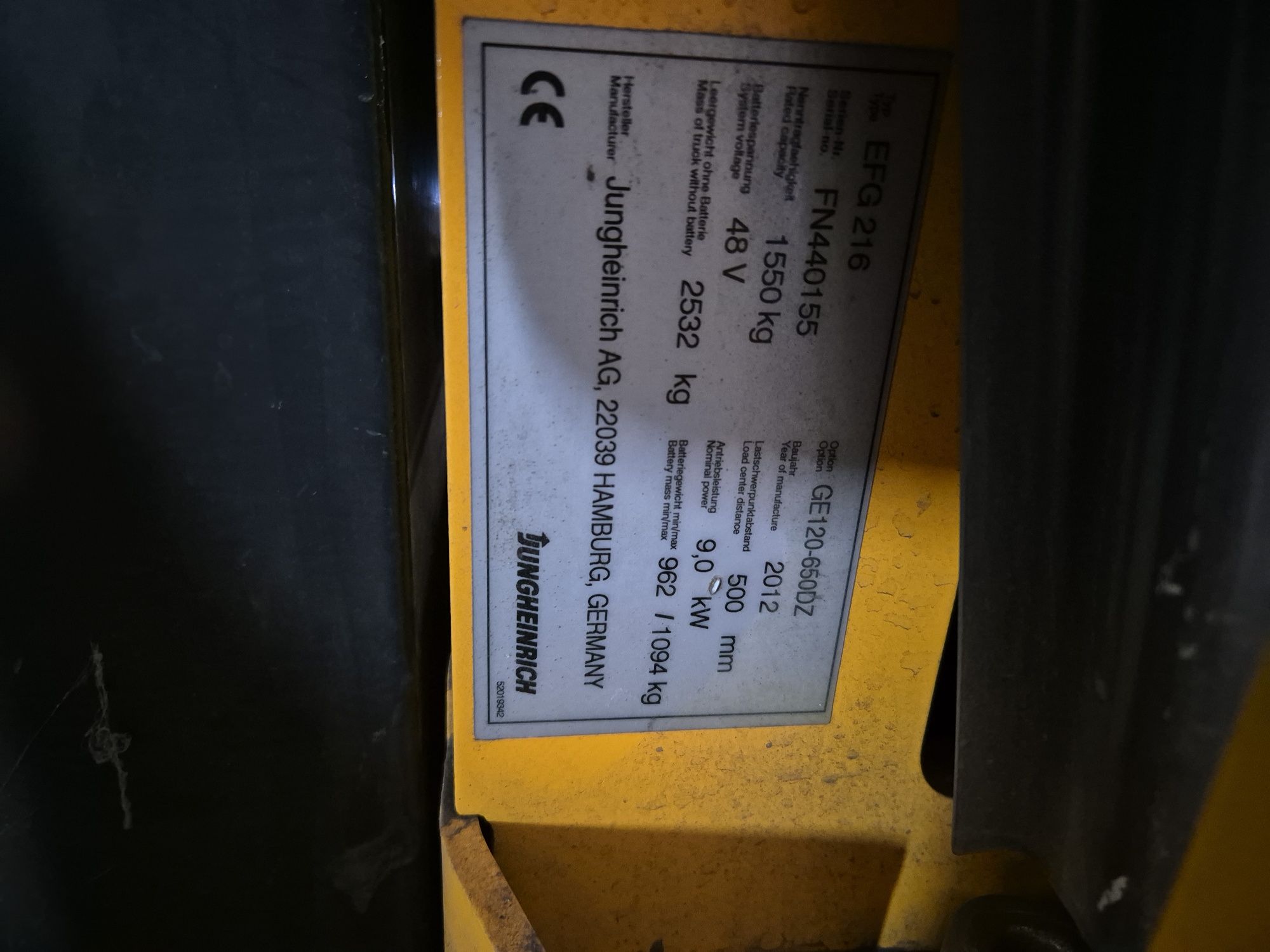 Stivuitor Jungheinrich efg216