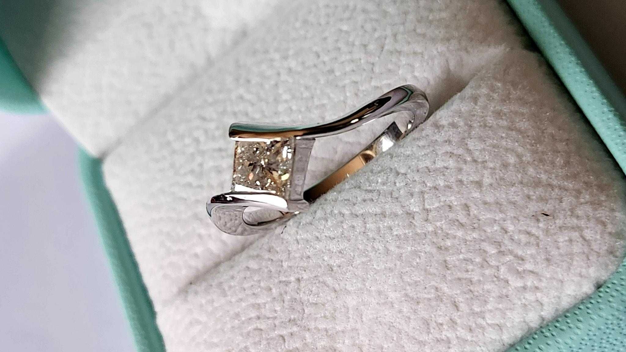 Inel aur 14K cu diamant natural 1.00 ct. certificat