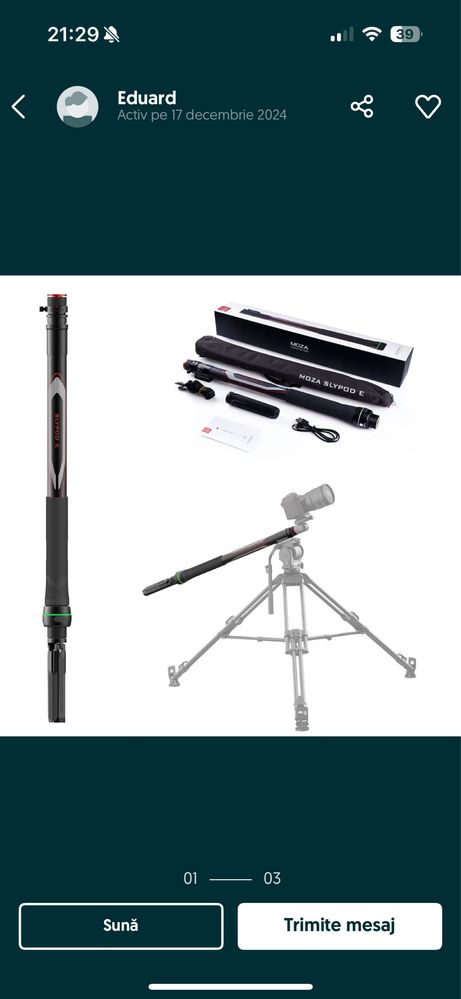 Slider Video motorizat Moza Slypod E - stare foarte buna