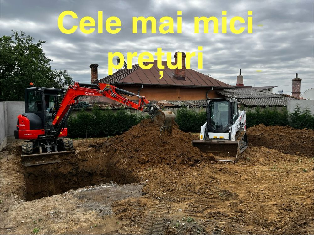 Miniexcavator , excavator , bobcat , transport basculabil Craiova