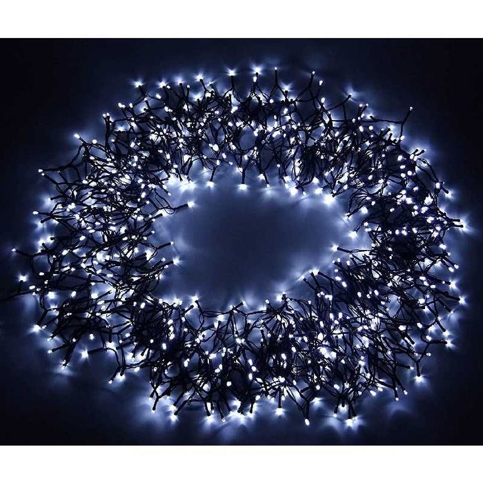 НОВ МОДЕЛ Коледни лампички иглички 5м 150 диода много гъсти топло бяла