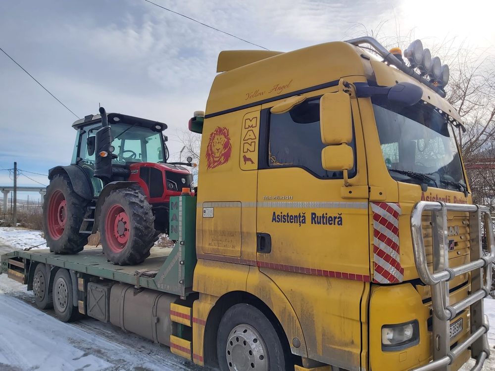 Transport utilaje agricole, constructii, tractor, taf, excavator