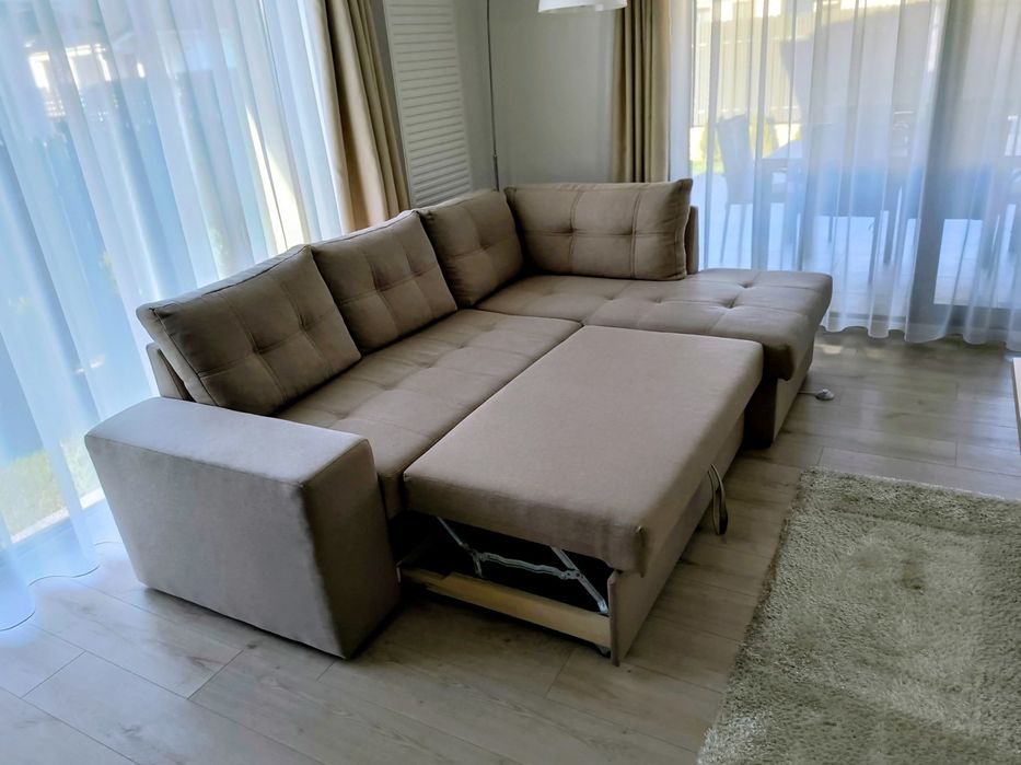 Colțar stânga stofă extensibil