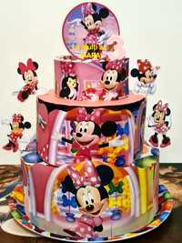 Tort din dulciuri ambalate Minnie Mouse