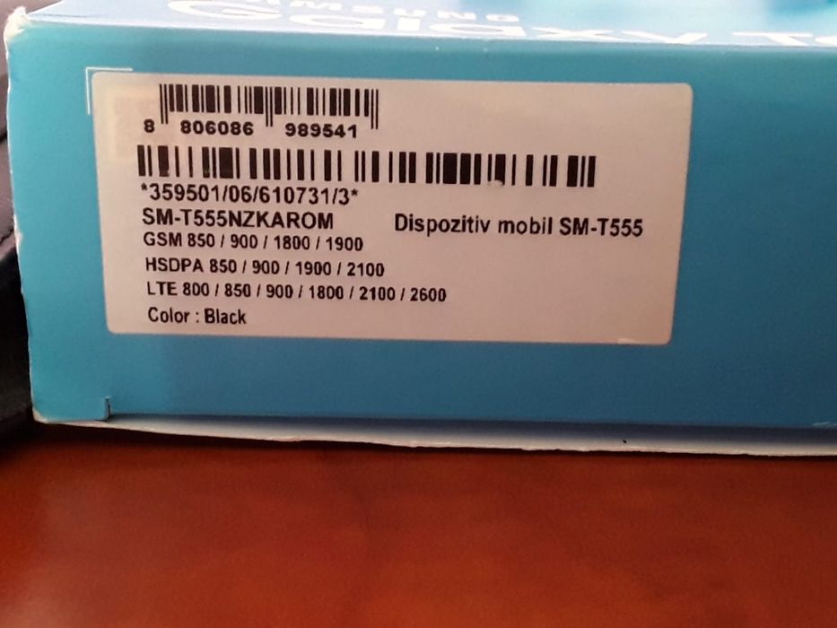 Vând Tableta Samsung Galaxy Tab A cu SIM Model SM-T 555
